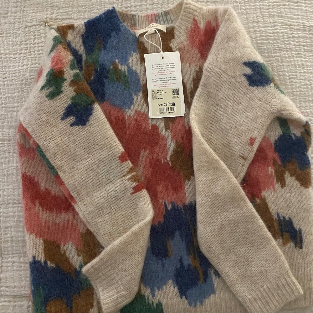 Sezane Jumper Heline Floral /Ecru BNWT